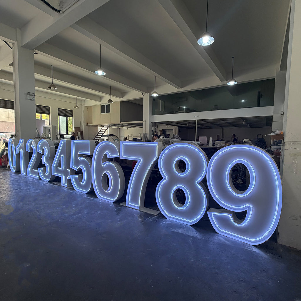 Giant Neon Marquee Numbers | LED Light Up Numbers 0-9 for Birthday, Wedding & Party Decor