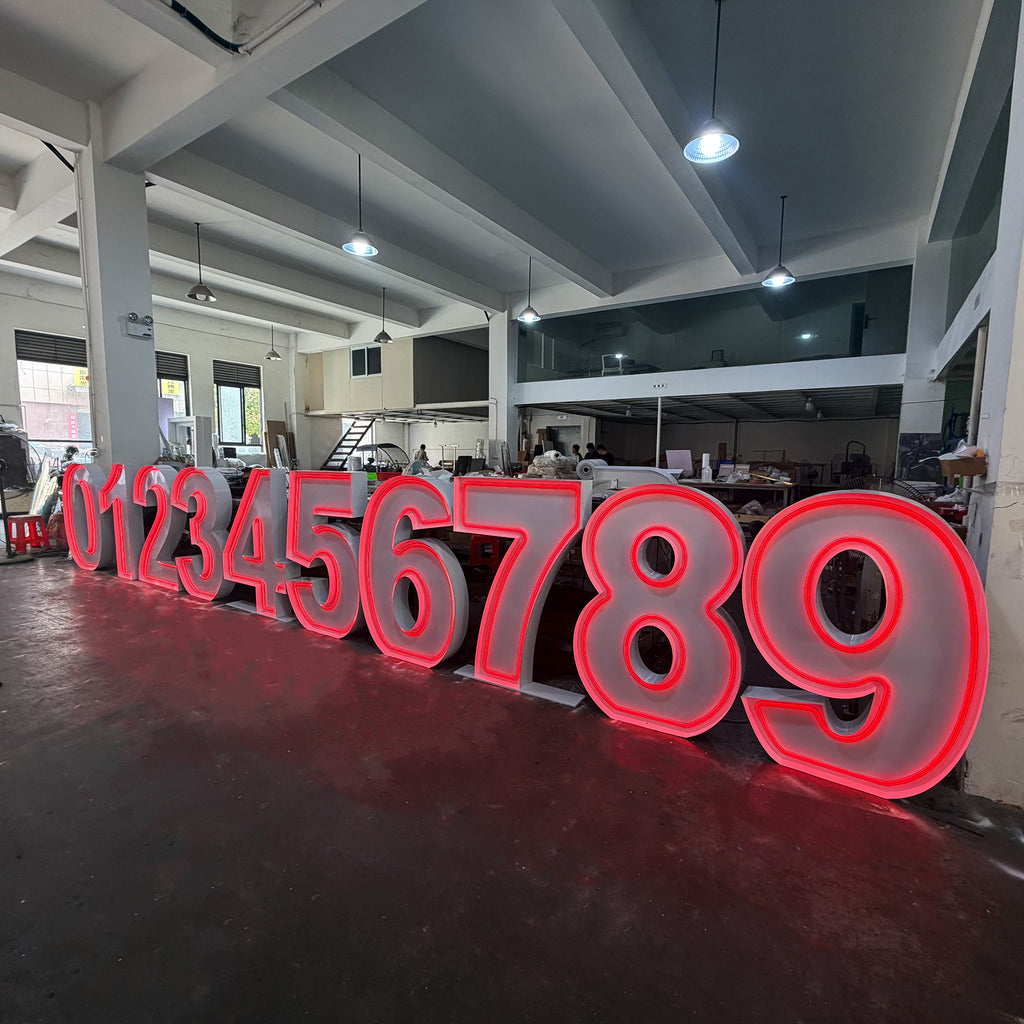 Giant Neon Marquee Numbers | LED Light Up Numbers 0-9 for Birthday, Wedding & Party Decor
