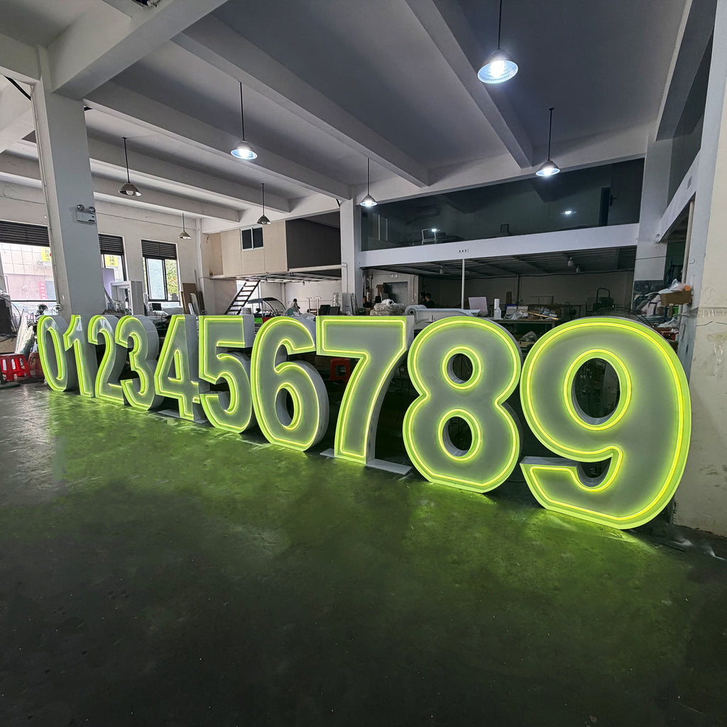 Giant Neon Marquee Numbers | LED Light Up Numbers 0-9 for Birthday, Wedding & Party Decor