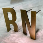 Custom 3D Brushed  Metal Letters |  Solid Brass Letters