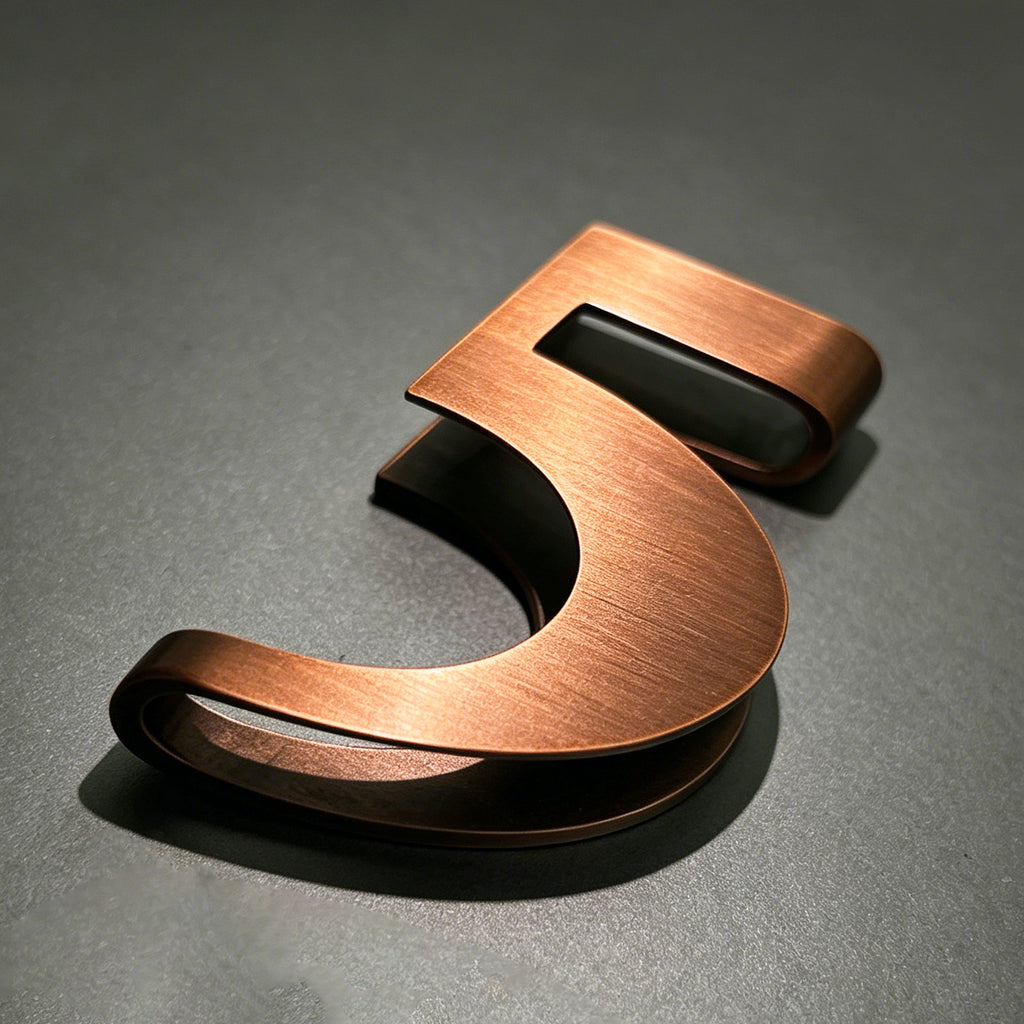 Custom Stainless Steel 3D  Metal Letters|Antique Red Bronze Brushed Letters
