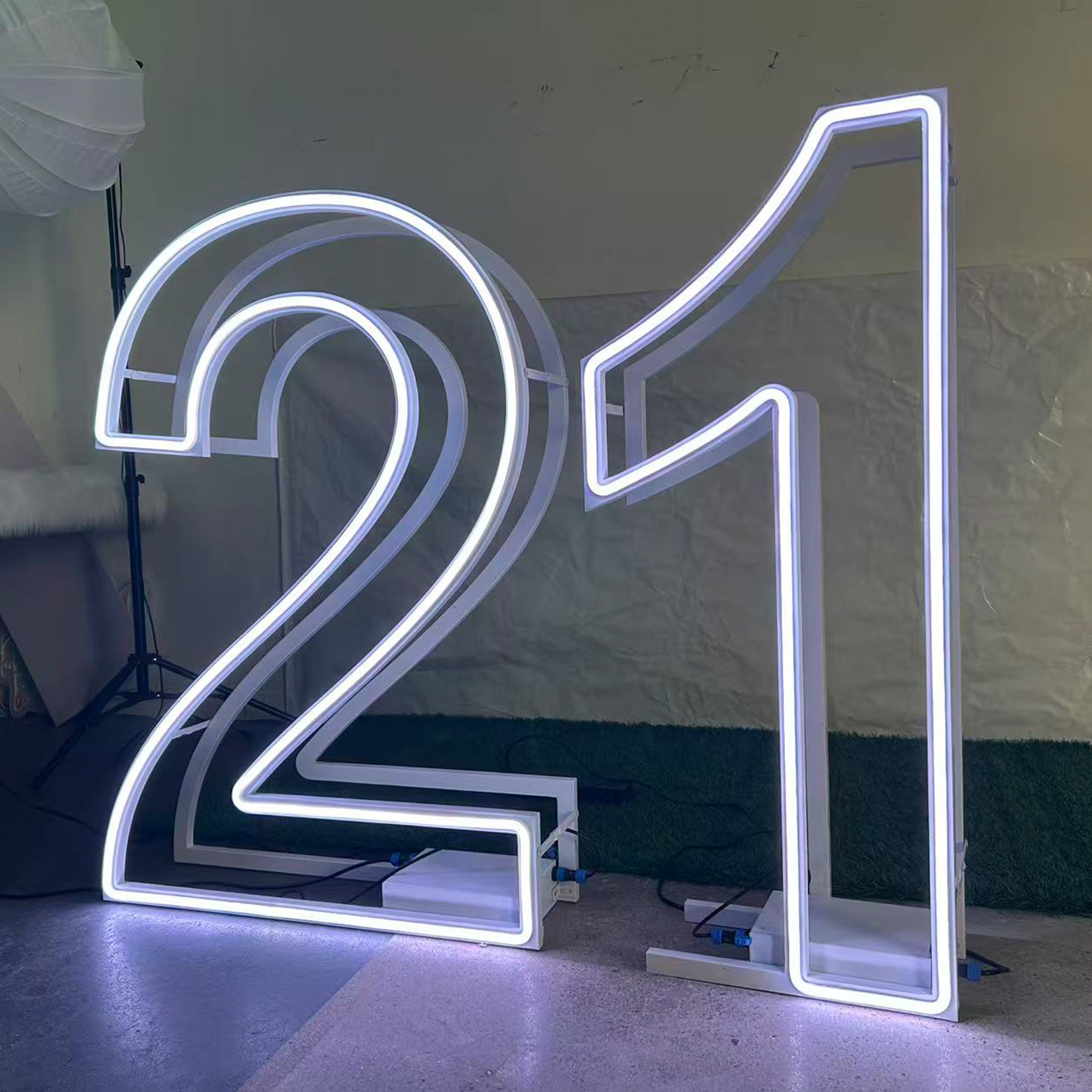 Foldable RGB Neon Marquee Numbers for Birthdays & Events