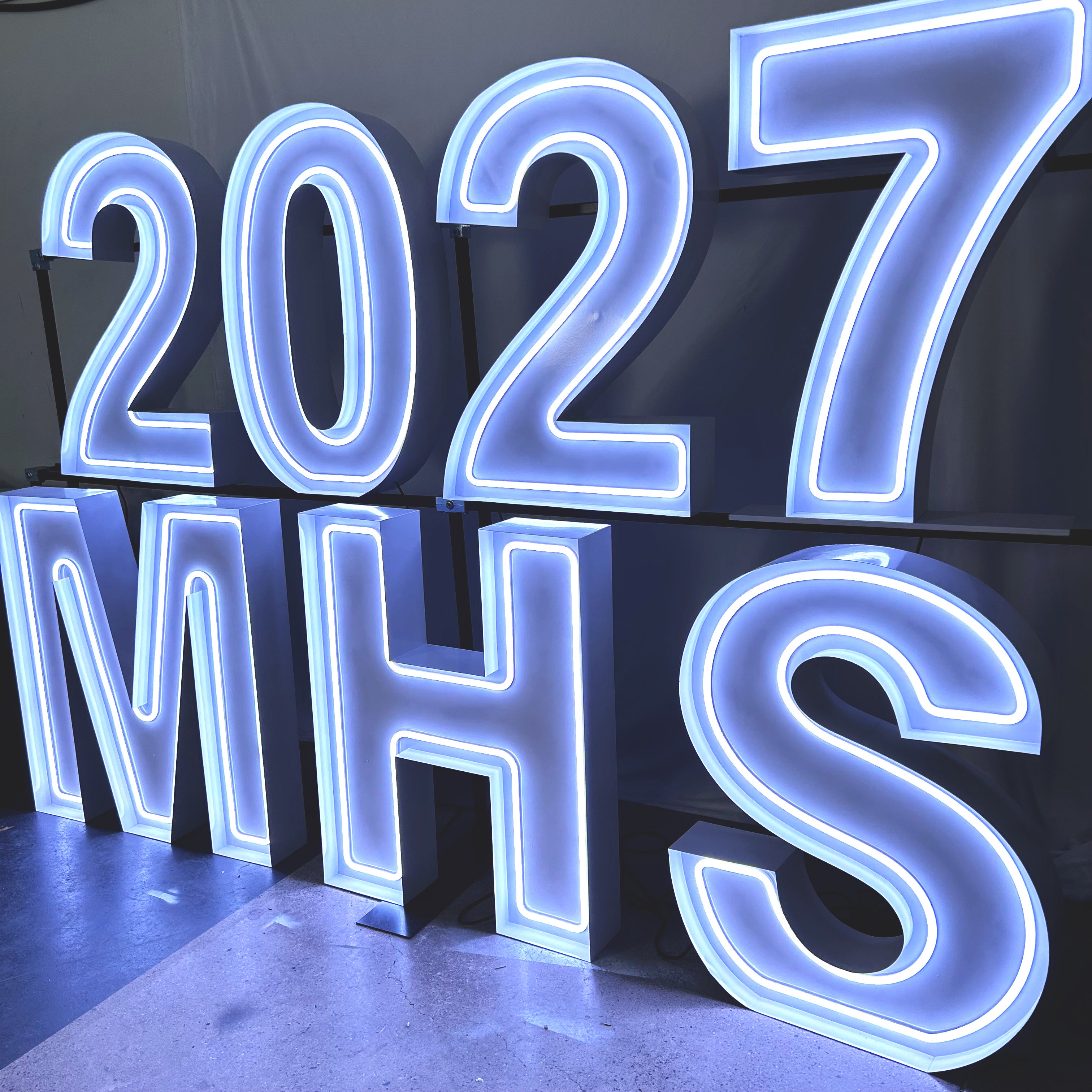 RGB Neon Marquee Letters|Large Light Up Sign|Outdoor Event Sign