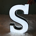 Custom Trim Cap Channel Letters Mirror Polished Stainless Steel Channel Letters LED Storefront & Commercial Signage