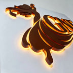 Custom 3D Metal Backlit Letters with Panel |Illuminated Channel letters|Dance-themed logo