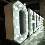 Custom OH BABY LED Bulb Marquee Letter|Modern Light-Up Outdoor Decor