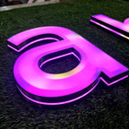 Custom 3D Printed Front & Edge Lit Channel Letters | Outdoor Storefront LED Logo Sign