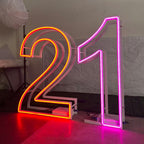 Foldable RGB Neon Marquee Numbers for Birthdays & Events