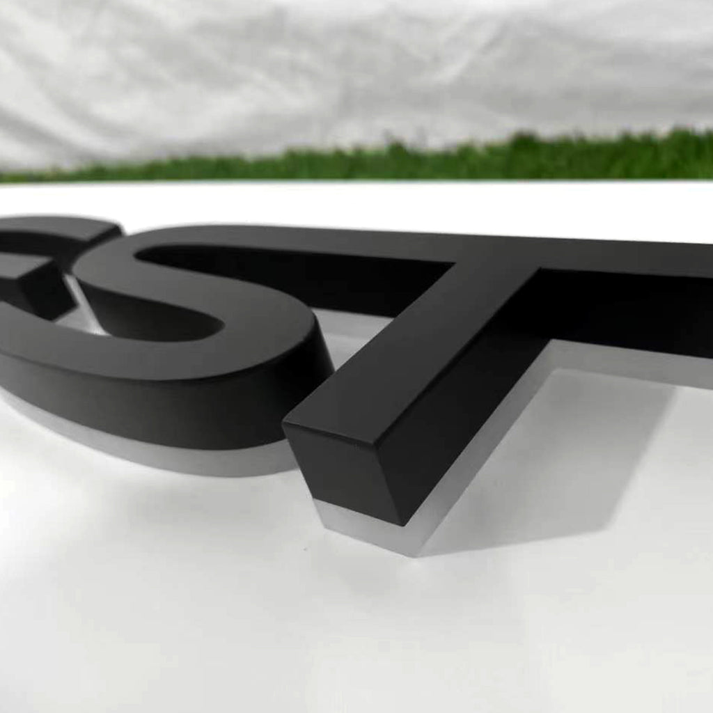 Custom 3D Metal Backlit Letters with Panel | LED Storefront Wall Logo Sign