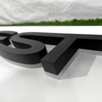 Custom 3D Metal Backlit Letters with Panel | LED Storefront Wall Logo Sign