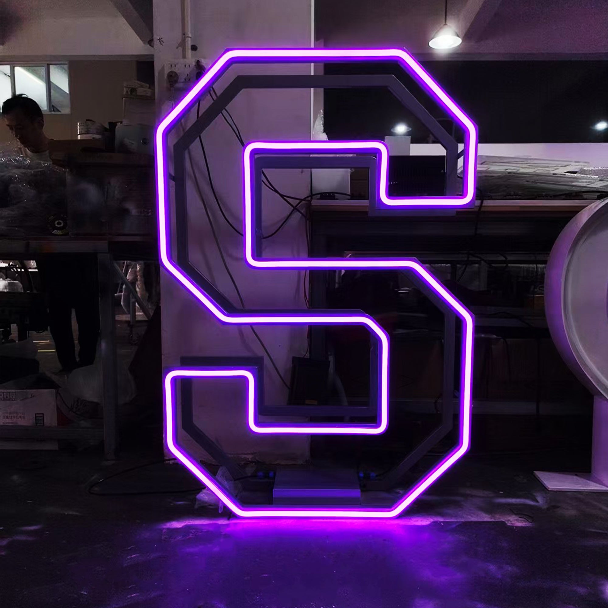 Custom RGB Neon Frame Marquee Letters | Large Metal Frame LED Marquee Sign for Event Decor