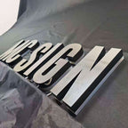 Custom Backlit Channel Letters Black Mirror Stainless Steel LED Backlit Sign for Business Storefront
