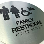 Custom Metal Braille Restroom Signs | Commercial ADA Wayfinding Signs