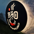 Custom Round Light Box Sign | LED Illuminated Circular Sign|Outdoor LED Business Sign