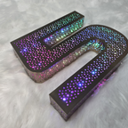 Custom RGB Perforated LED Channel Letters | 3D Color Changing Storefront Signs