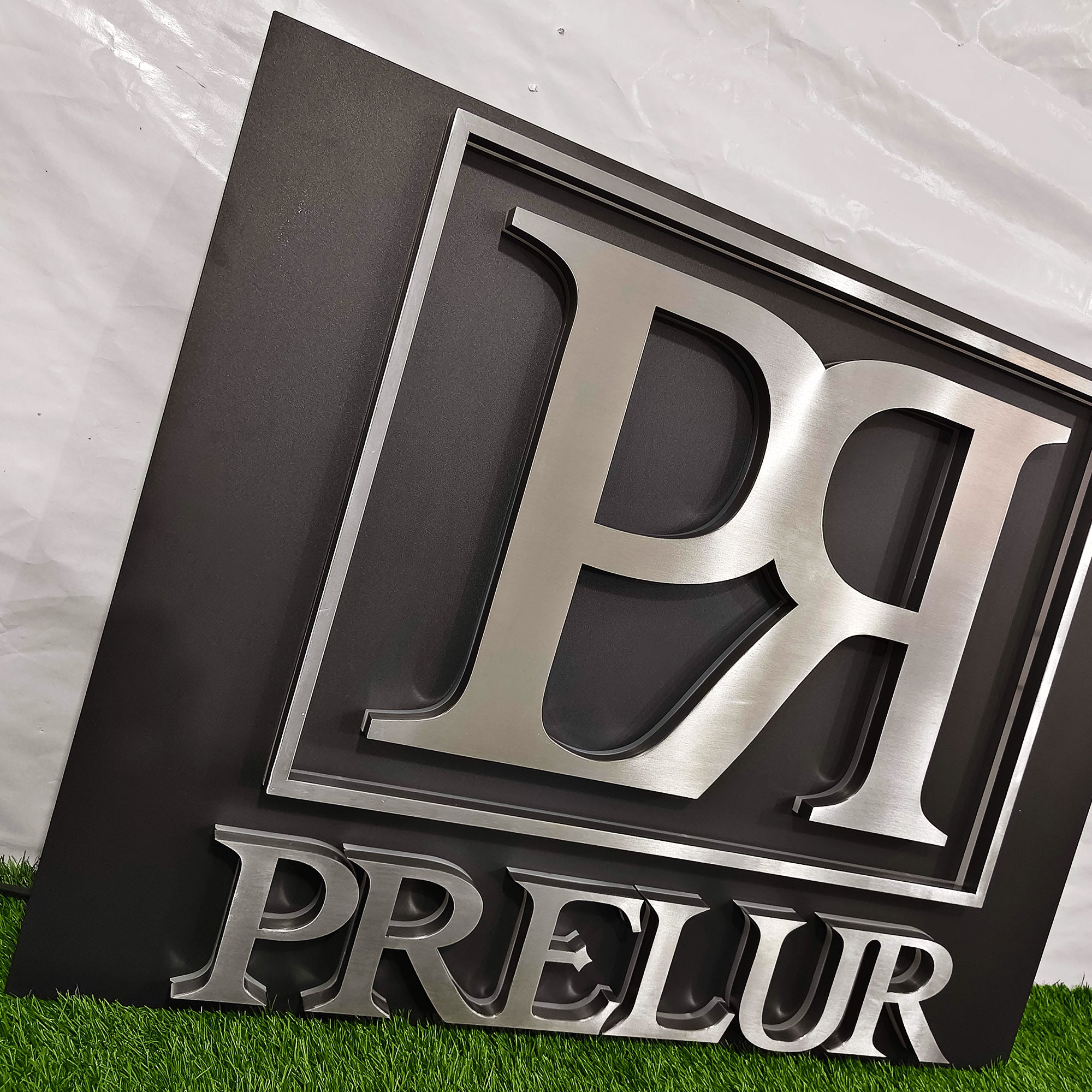 Custom Backlit Channel Letters | Black Brushed Finish | Storefront Signs and Business Branding