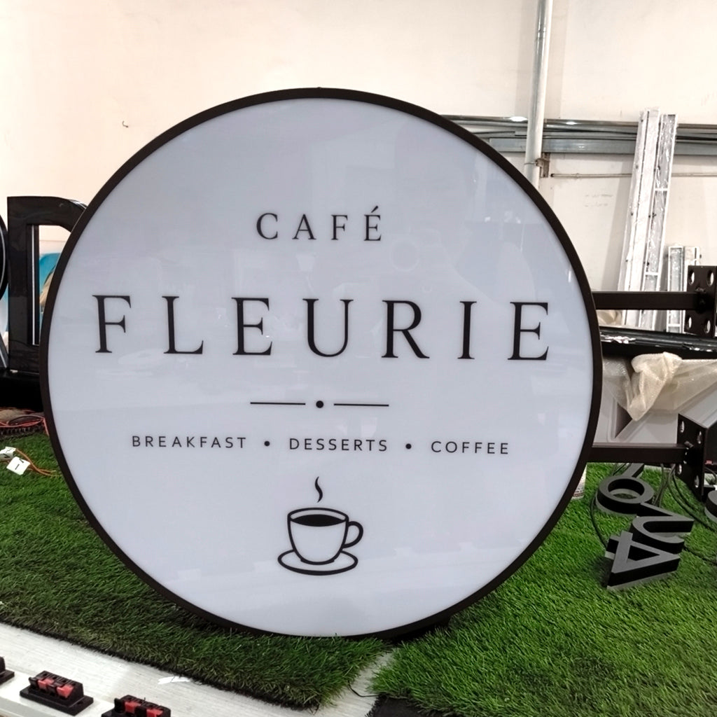 Custom Double-Sided Blade LED Light Box | Outdoor Storefront Projecting Sign