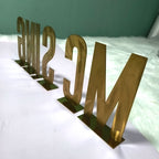 Custom 3D Freestanding Metal Letters | Mirror Stainless Steel Tabletop Sign