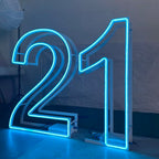 Foldable RGB Neon Marquee Numbers for Birthdays & Events