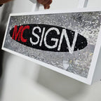 Custom Stone Texture Acrylic Double-Sided LED Light Box | Illuminated Storefront Sign | Hanging Light Box