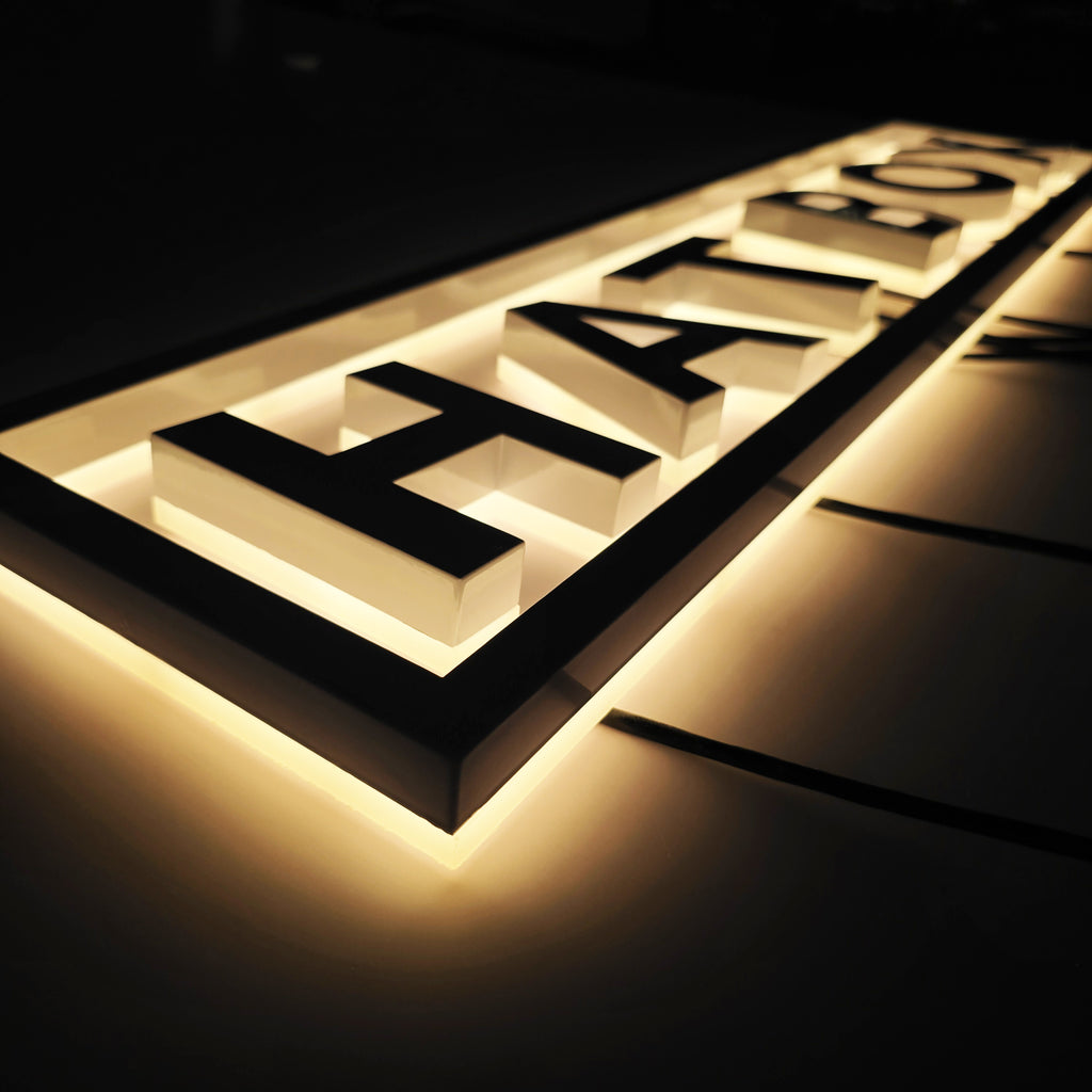 Custom Backlit Channel Letters|Illuminated Stainless steel letters|Premium Office Signs