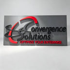 Custom 3D Metal Backlit Letters with Panel | Modern House Name Decor