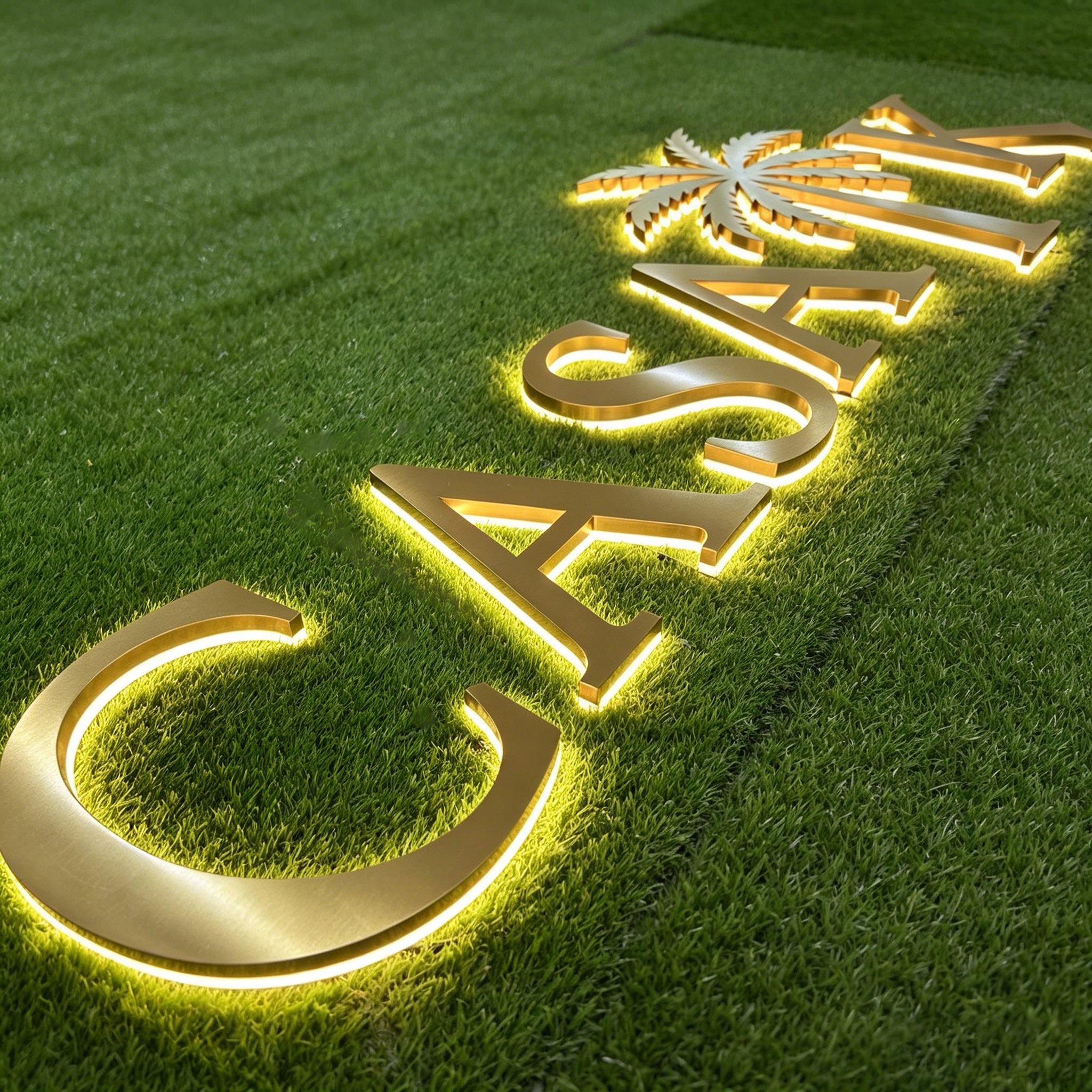 Custom LED Backlit Metal Logo Sign|Illuminated Company Logo Sign|Illuminated Stainless steel Channel letters