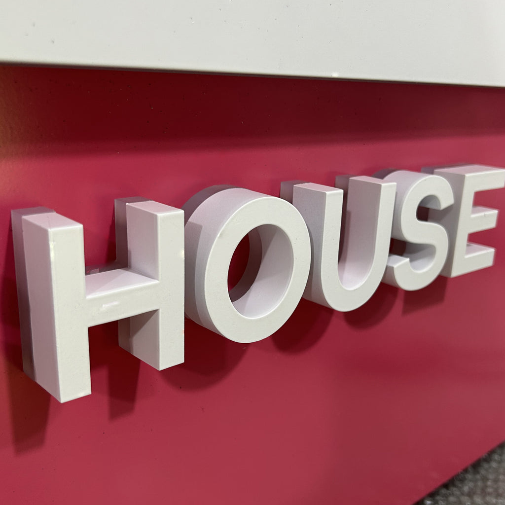 Custom LED Backlit Metal Logo Sig|Modern House Name Decor