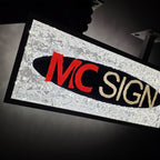 Custom Stone Texture Acrylic Double-Sided LED Light Box | Illuminated Storefront Sign | Hanging Light Box