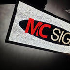 Custom Stone Texture Acrylic Double-Sided LED Light Box | Illuminated Storefront Sign | Hanging Light Box