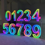 Custom RGB Neon Marquee Numbers for Birthdays, Weddings & Events