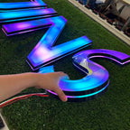 Full Lit RGB Channel Letters | Custom LED Storefront Sign