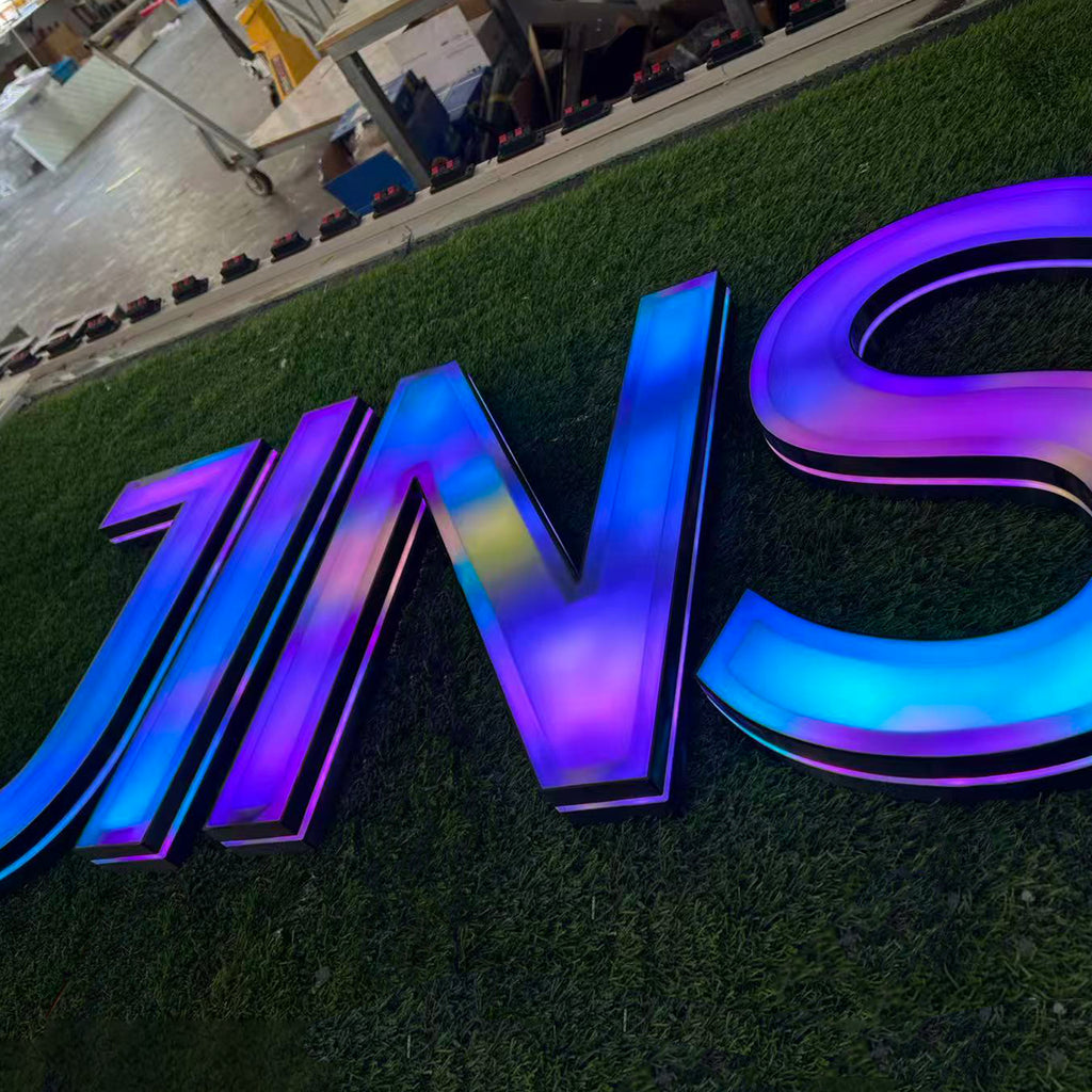 Full Lit RGB Channel Letters | Custom LED Storefront Sign