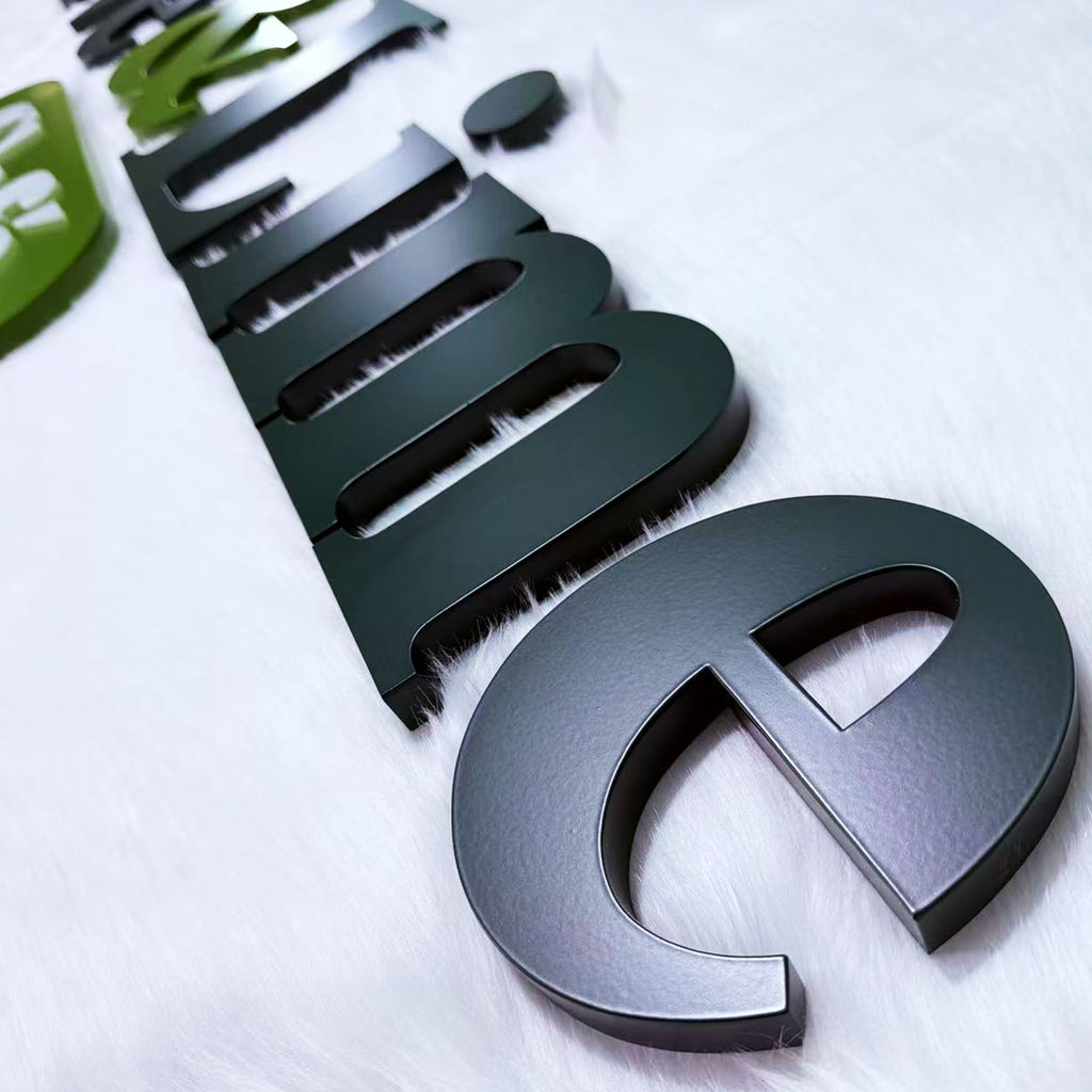 Custom Fabricated Metal Letter|Custom Non-Illuminated Reverse Channel Letters |Commercial  Storefront Sign