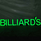 Custom Trim Cap Channel Letters|RGB LED Billiards Sign|Indoor&Outdoor Business Sign
