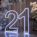 Foldable RGB Neon Marquee Numbers for Birthdays & Events