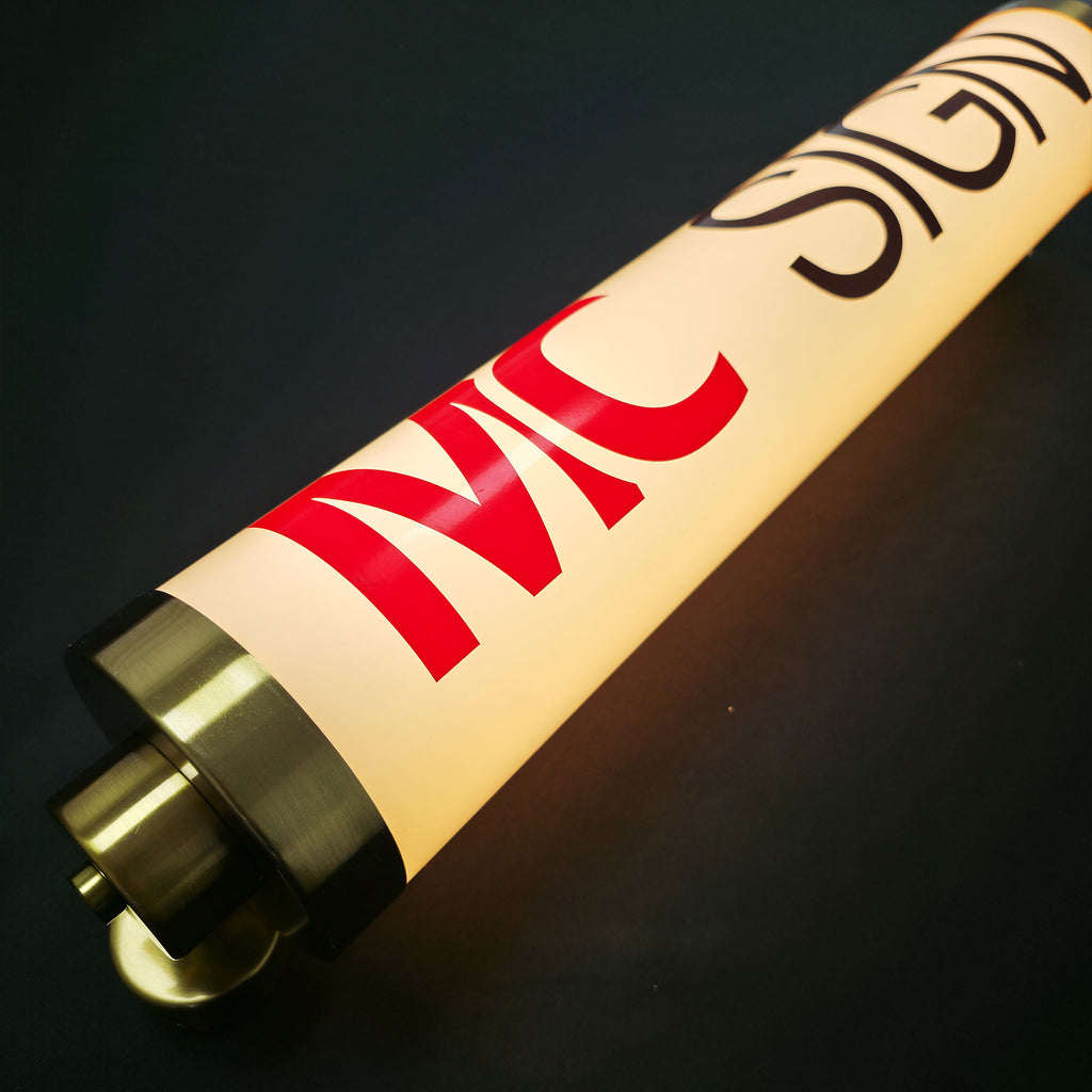 Custom Cylindrical Light Box| Round Tube LED Sign|3D Acrylic Wall Light Box | Sign Cabinet