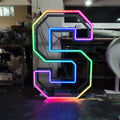 Custom RGB Neon Frame Marquee Letters | Large Metal Frame LED Marquee Sign for Event Decor