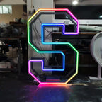 Custom RGB Neon Frame Marquee Letters | Large Metal Frame LED Marquee Sign for Event Decor