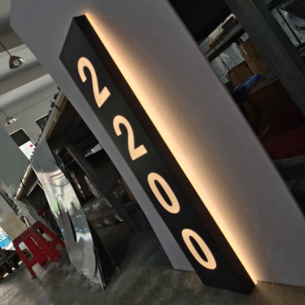 Custom  LED Address Sign|Illuminated House Numbers|Wall-mounted Light Box for Address