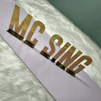 Custom 3D Freestanding Metal Letters | Mirror Stainless Steel Tabletop Sign