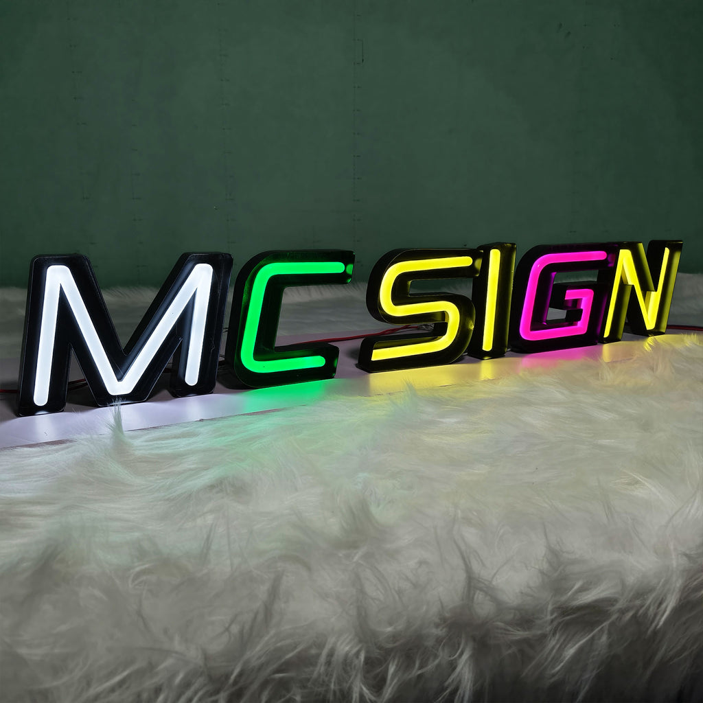 Custom Open-Face Channel Letters|Exposed LED Storefront Business Sign