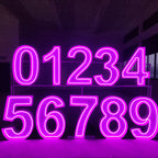 Custom RGB Neon Marquee Numbers for Birthdays, Weddings & Events