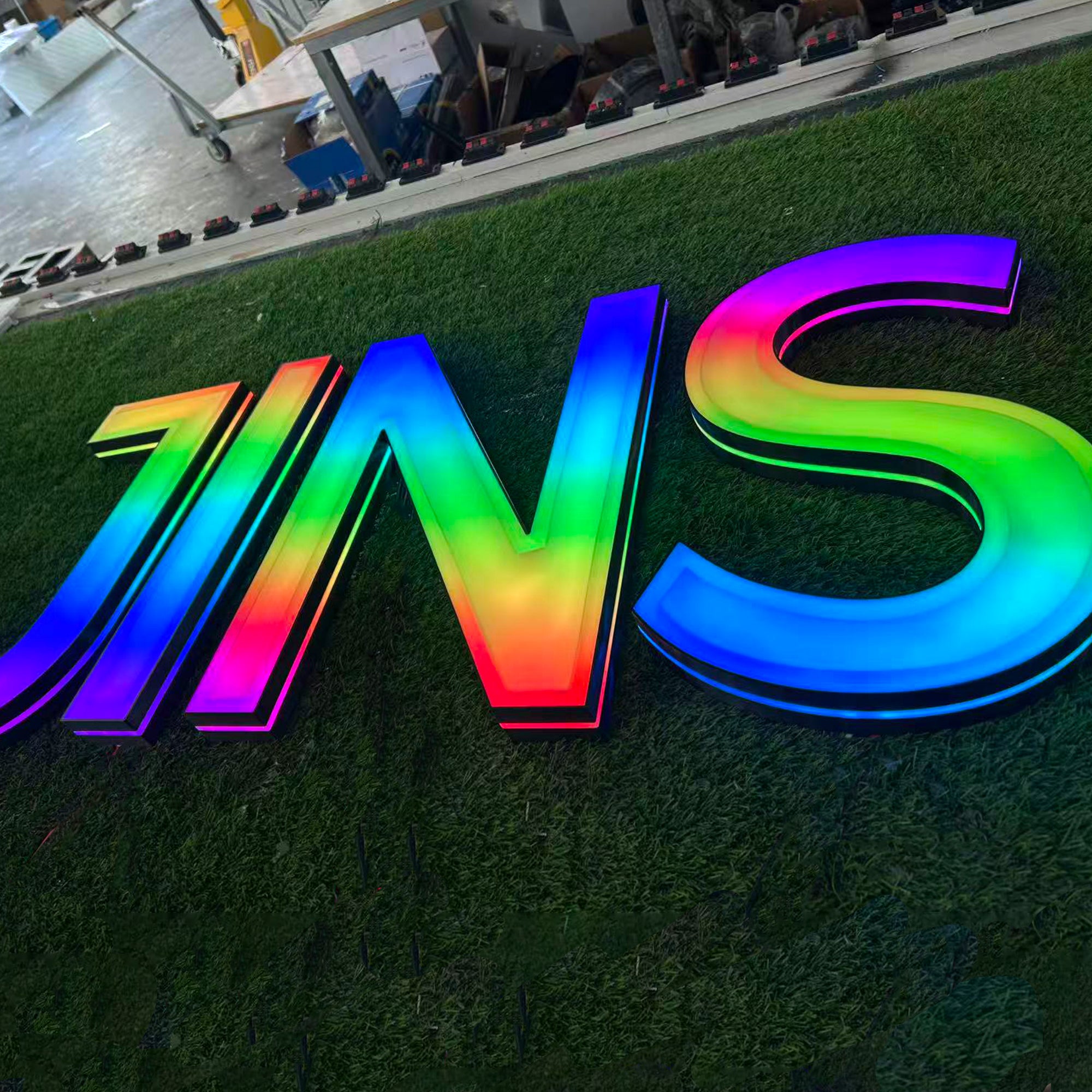 Full Lit RGB Channel Letters | Custom LED Storefront Sign