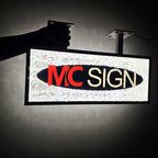 Custom Stone Texture Acrylic Double-Sided LED Light Box | Illuminated Storefront Sign | Hanging Light Box