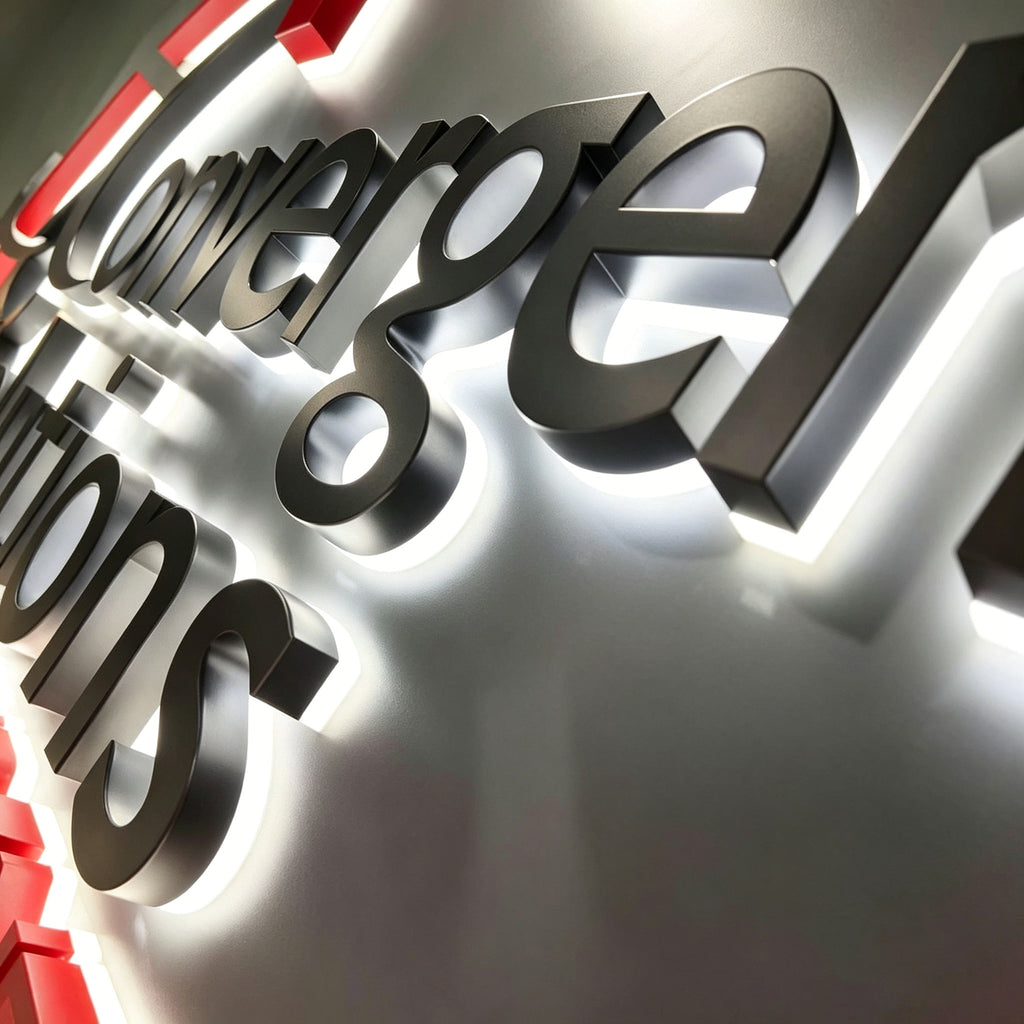 Custom 3D Metal Backlit Letters with Panel | Modern House Name Decor