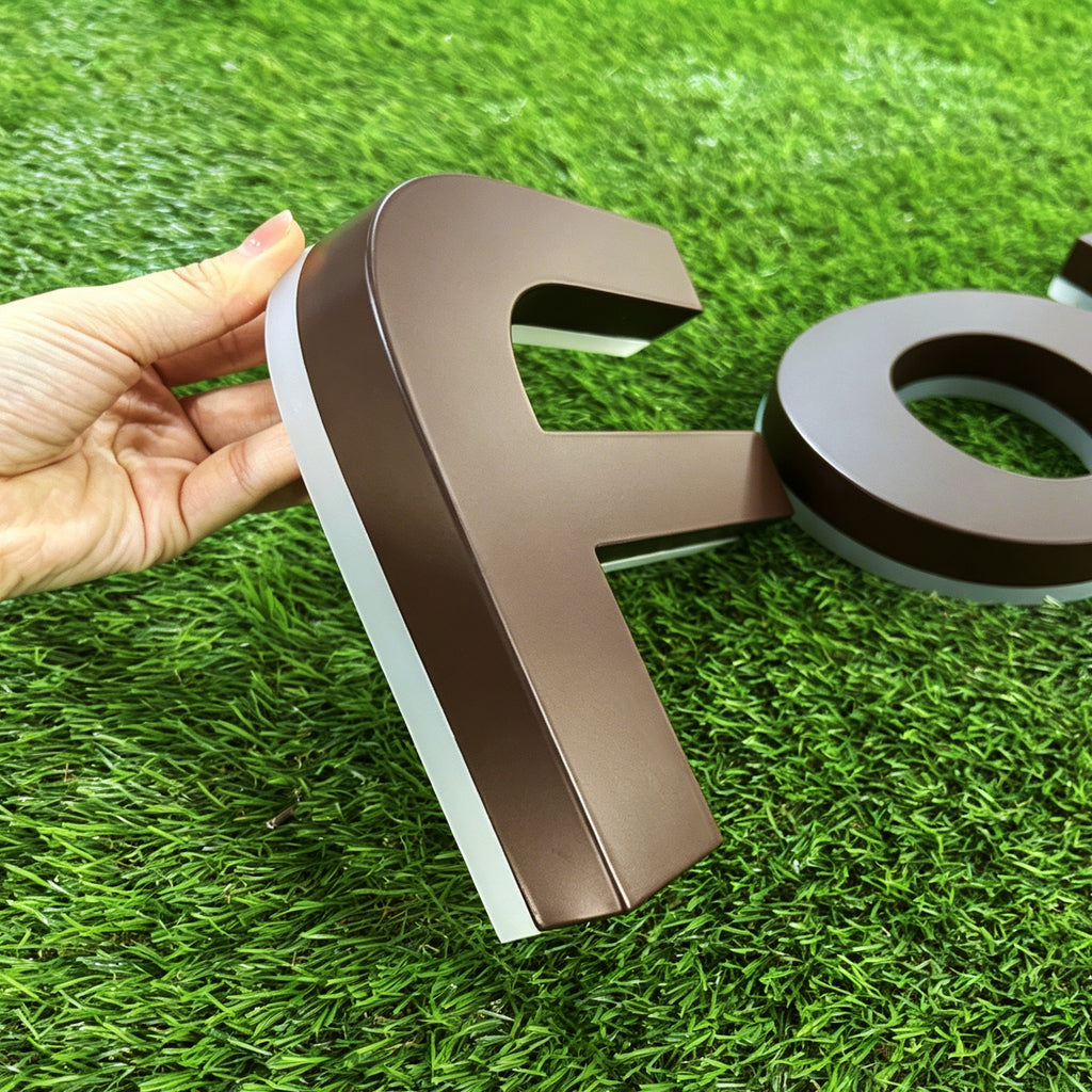 Custom LED Backlit Stainless steel Channel letters |Illuminated Company Logo Sign