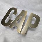 Custom Brushed Metal Cut Letters | 3D Solid Stainless Steel Business Wall Sign