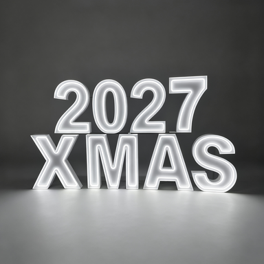 Custom 2027 XMAS Neon Marquee Letters | LED Christmas Light Up Sign