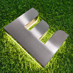 Custom Backlit channnel letters 3D LED Metal Sign  Brushed Sign Premium 3D Business Signage